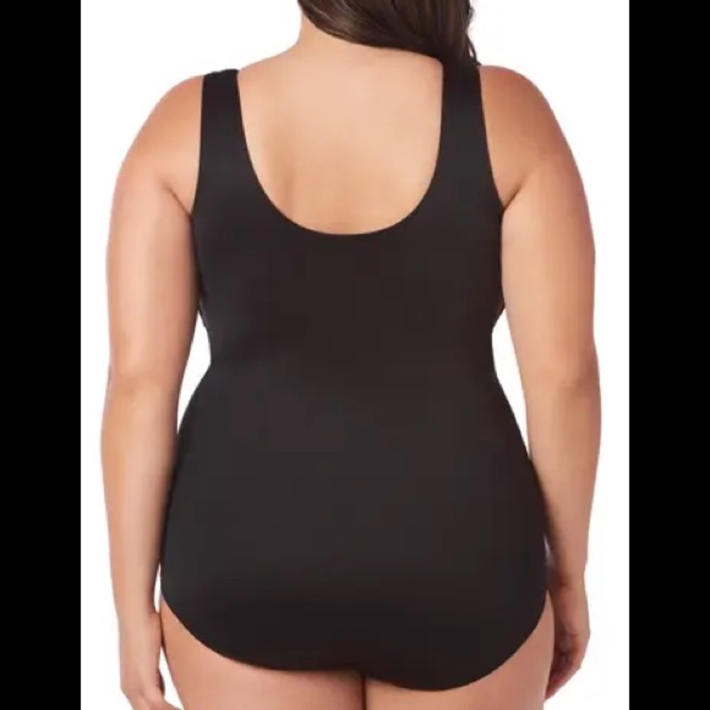 Miraclesuit - Solid Crossover With Mesh Swimsuit - image 8